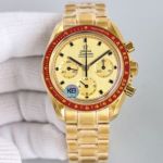 Swiss Made Yellow Gold Omega Speedmaster Moonwatch Copy Watch